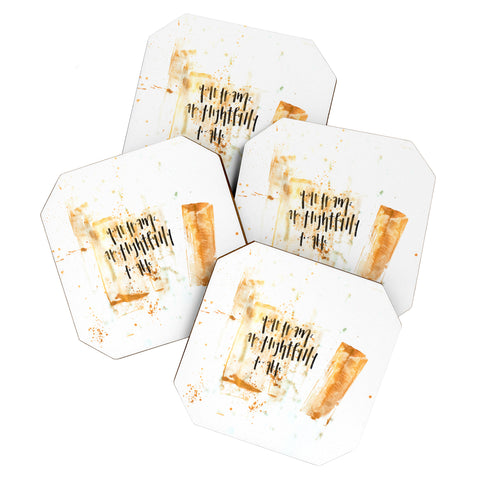Kent Youngstrom your dream is delightfully doable gold Coaster Set