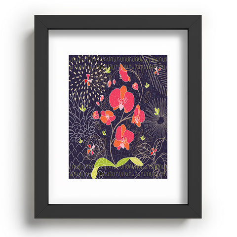 Kerrie Satava Orchid Bloom Recessed Framing Rectangle
