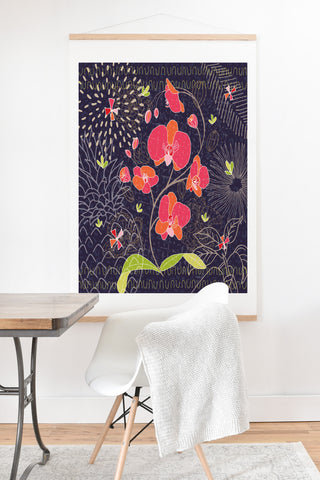 Kerrie Satava Orchid Bloom Art Print And Hanger