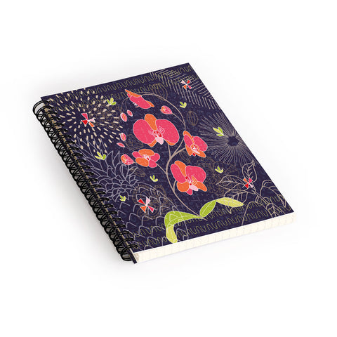 Kerrie Satava Orchid Bloom Spiral Notebook