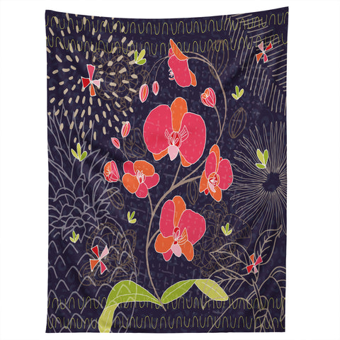 Kerrie Satava Orchid Bloom Tapestry