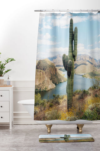Kevin Russ Arizona Saguaro Shower Curtain And Mat
