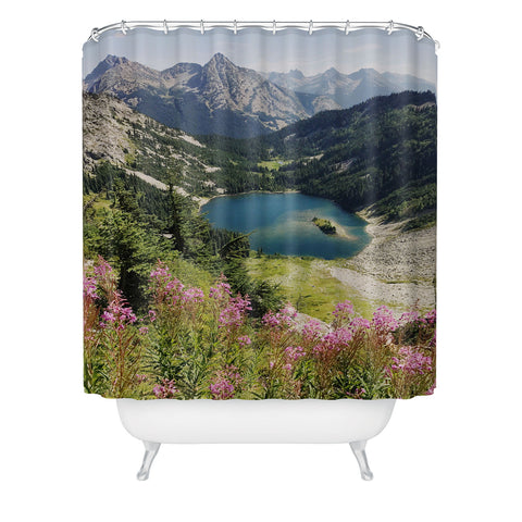 Kevin Russ Cascade Summer Wildflowers Shower Curtain