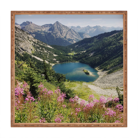 Kevin Russ Cascade Summer Wildflowers Square Tray