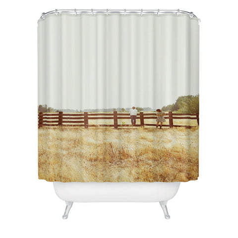 Kevin Russ Fence Standing Shower Curtain