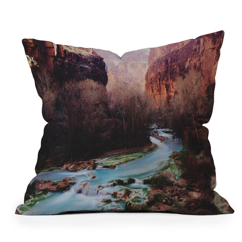 Kevin Russ Havasu Canyon Creek Throw Pillow