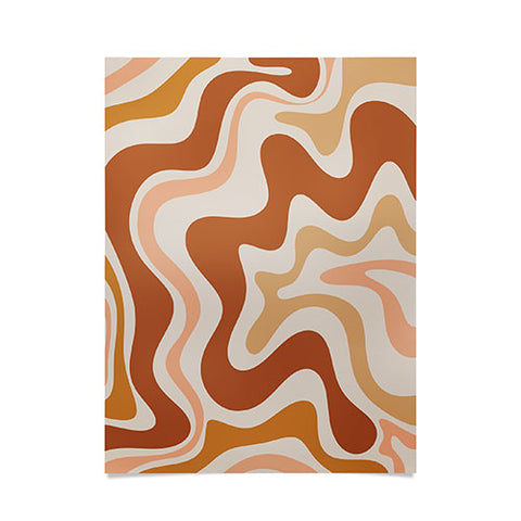 Kierkegaard Design Studio Liquid Swirl Earth Tones Poster
