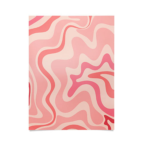 Kierkegaard Design Studio Liquid Swirl Soft Pink Poster