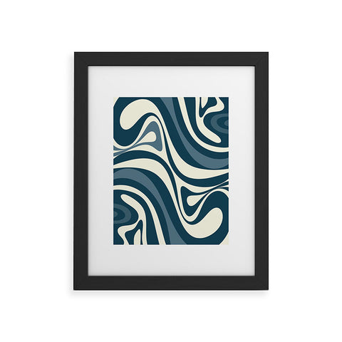 Kierkegaard Design Studio New Groove Retro Swirl Abstract Framed Art Print