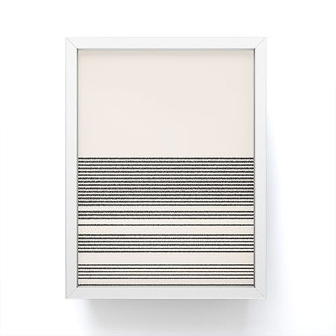 Kierkegaard Design Studio Organic Stripes Minimalist Black Framed Mini Art Print