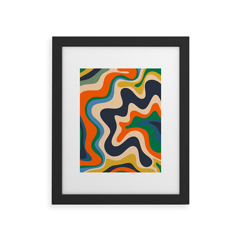 Kierkegaard Design Studio Retro Liquid Swirl Abstract I Framed Art Print