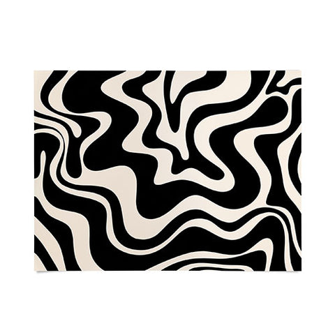 Kierkegaard Design Studio Retro Liquid Swirl Abstract Pattern 3 Poster