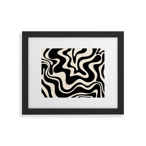Kierkegaard Design Studio Retro Liquid Swirl Abstract Pattern 3 Framed Art Print
