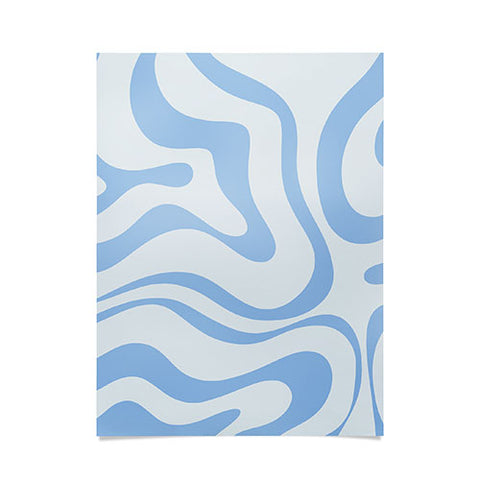 Kierkegaard Design Studio Soft Liquid Swirl Powder Blue Poster