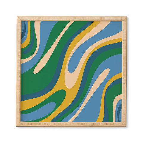 Kierkegaard Design Studio Wavy Loops Abstract Pattern 3 Framed Wall Art