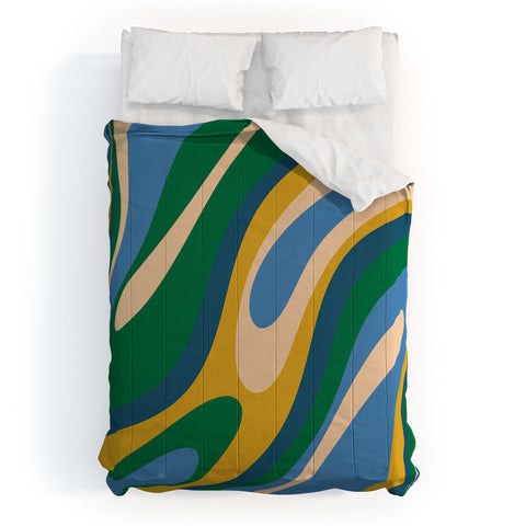 Kierkegaard Design Studio Wavy Loops Abstract Pattern 3 Comforter