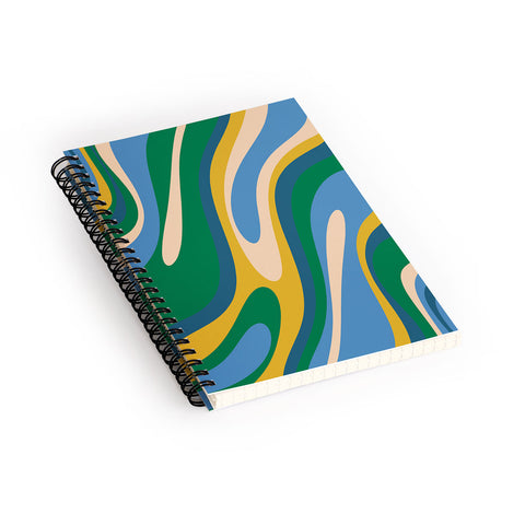 Kierkegaard Design Studio Wavy Loops Abstract Pattern 3 Spiral Notebook