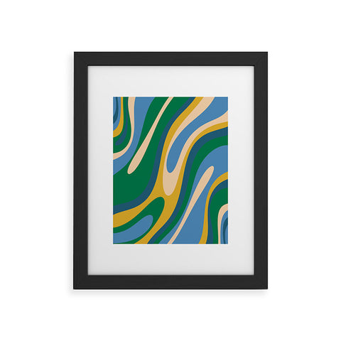 Kierkegaard Design Studio Wavy Loops Abstract Pattern 3 Framed Art Print