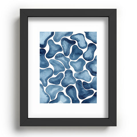 Kris Kivu Blobs watercolor pattern Recessed Framing Rectangle