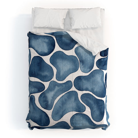 Kris Kivu Blobs watercolor pattern Comforter