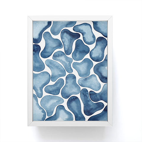 Kris Kivu Blobs watercolor pattern Framed Mini Art Print