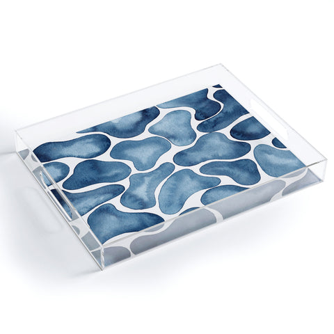 Kris Kivu Blobs watercolor pattern Acrylic Tray