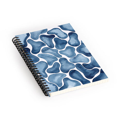 Kris Kivu Blobs watercolor pattern Spiral Notebook