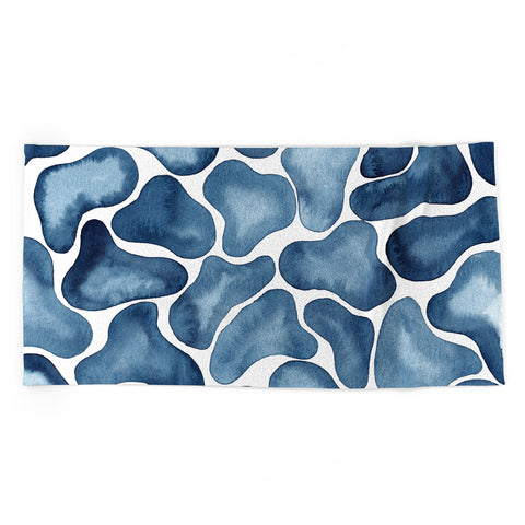 Kris Kivu Blobs watercolor pattern Beach Towel