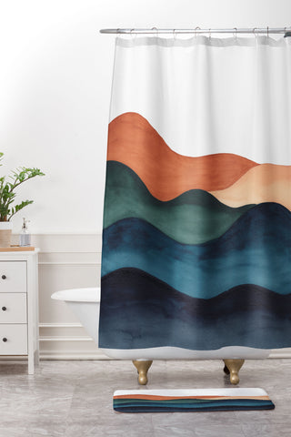 Kris Kivu Colors of the Earth Shower Curtain And Mat