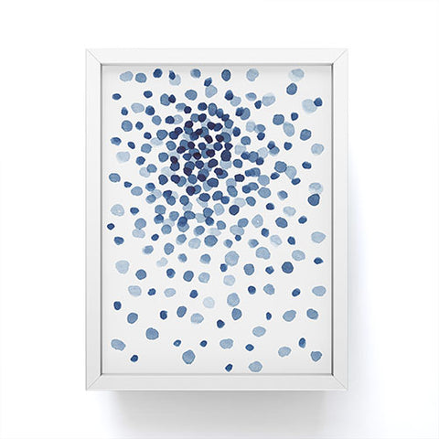 Kris Kivu Explosion of Blue Confetti Framed Mini Art Print