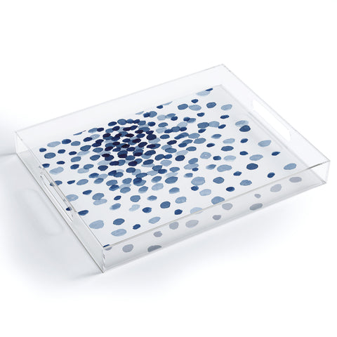 Kris Kivu Explosion of Blue Confetti Acrylic Tray