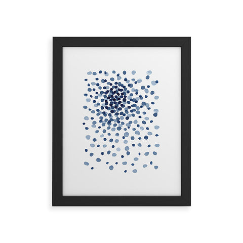 Kris Kivu Explosion of Blue Confetti Framed Art Print