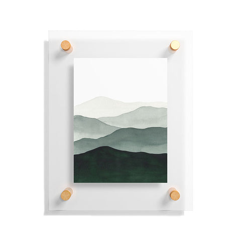 Kris Kivu Green Mountains Floating Acrylic Print