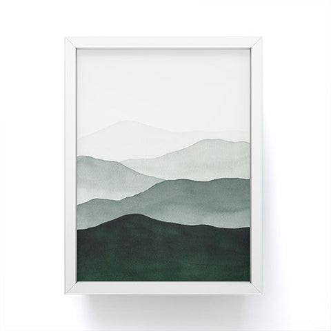 Kris Kivu Green Mountains Framed Mini Art Print