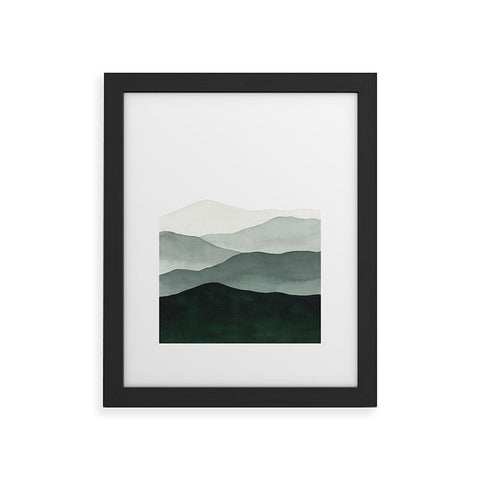 Kris Kivu Green Mountains Framed Art Print