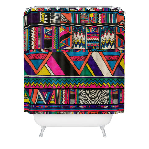 Kris Tate Aztec Colors Shower Curtain