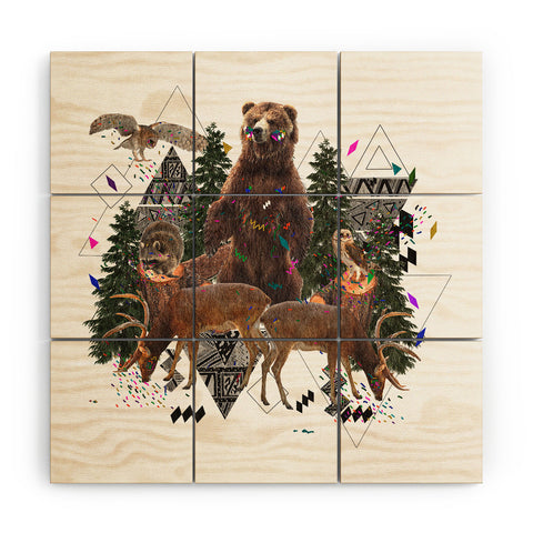 Kris Tate Young Spirits In The Woods Wood Wall Mural