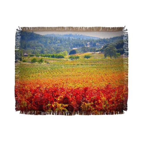 Krista Glavich Autumn Vineyard Throw Blanket
