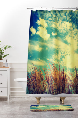 Krista Glavich Clouds and Grasses Shower Curtain And Mat