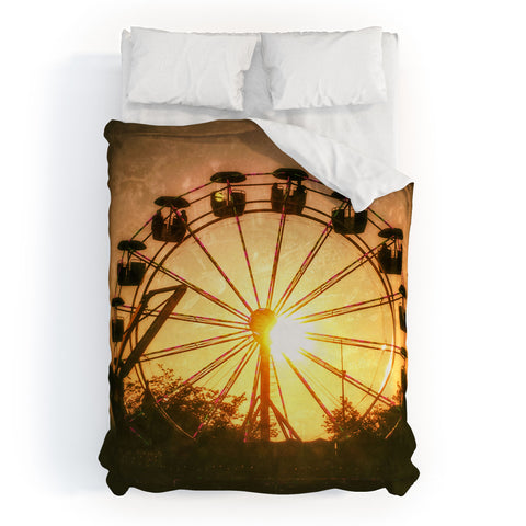 Krista Glavich Ferris Wheel Sunset Duvet Cover