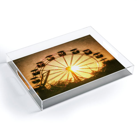 Krista Glavich Ferris Wheel Sunset Acrylic Tray