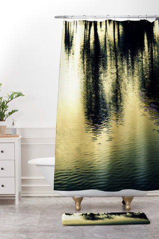 Krista Glavich Pond Reflections Shower Curtain And Mat