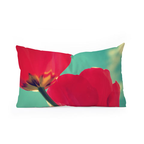 Krista Glavich Tulips and Sky Oblong Throw Pillow