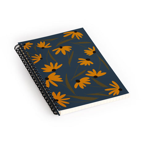 Lane and Lucia Autumn Floral Pattern Spiral Notebook