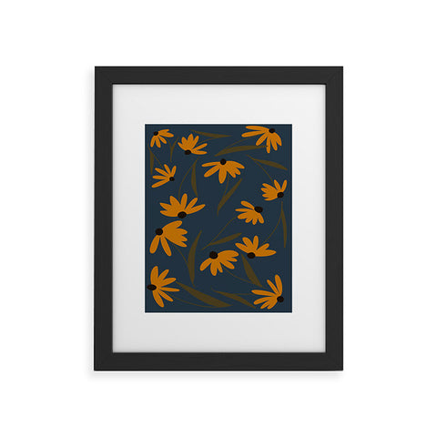 Lane and Lucia Autumn Floral Pattern Framed Art Print