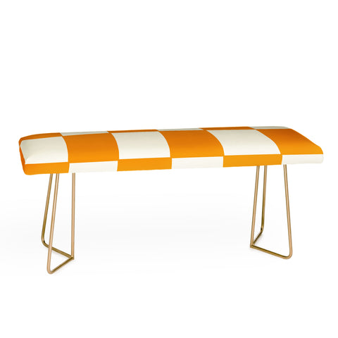 Lane and Lucia Citrus Check Pattern Bench