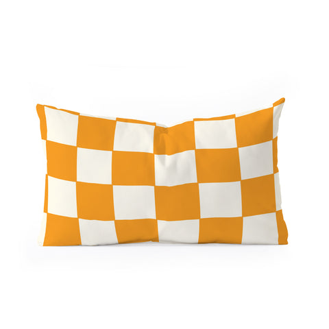 Lane and Lucia Citrus Check Pattern Oblong Throw Pillow