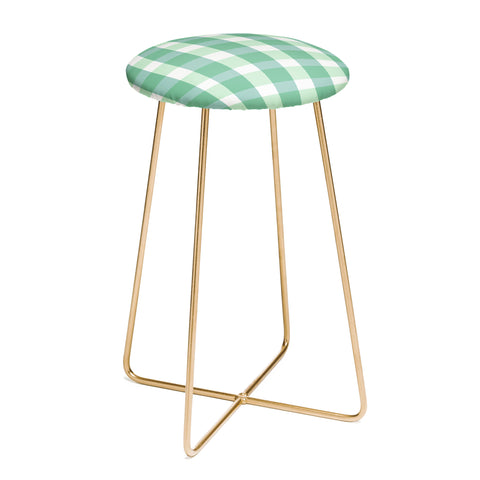 Lane and Lucia Green Gingham Counter Stool