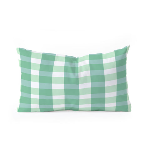 Lane and Lucia Green Gingham Oblong Throw Pillow