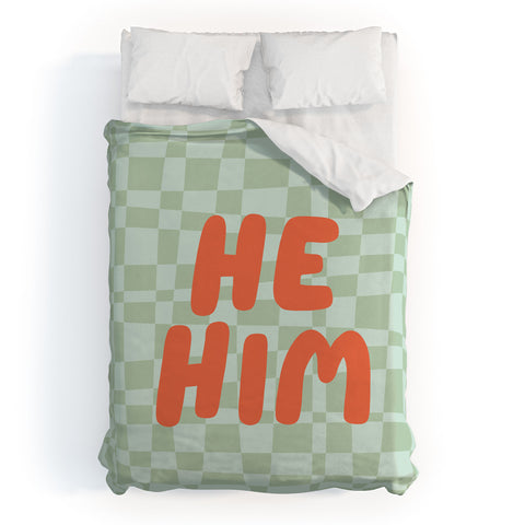 Lane and Lucia He Him Pronouns Duvet Cover